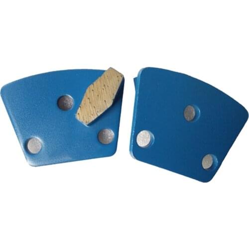 HT Single Hexagon Segment Floor Polishing Disc Metal Diamond Concrete Grinding Pad Trapezoid Grinding Shoes for Concrete 12PCS