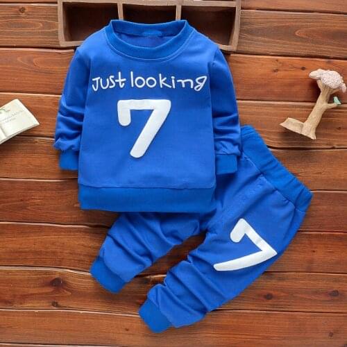 Boys Clothing Set Cotton Tops+pants 2pcs Kids Spring Autumn Outfits Kids Boys Girls Jogging Set