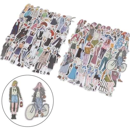 Cute Girls Stickers Craft Diary Album Phone Computer Seal Stickers Decorative Sticker Scrapbook Craft Diary Album Sticker