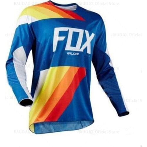 Bike Shirts 2021 Raudax Fox Men Downhill Jerseys Long Short Sleeves MTB Offroad DH Motorcycle Jersey Motocroswear Clothing Set