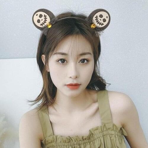 New Cute Women Girl Headbands Duckbill Clip Halloween Pumpkin Devil Wings Bat Halloween Party Cosplay Hair Band Costume Props