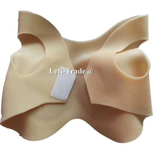 NEW Here DD cup sexy suntan rubber boobs silicon breast forms for man cosplay