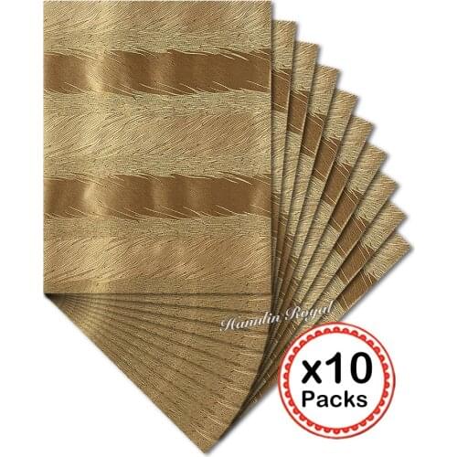 Plain Gold Free shipping by DHL African Sego Headtie Head Tie Scarf wrapper 10 Packs per Lot 20 pieces total
