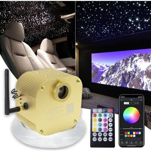 16W Twinkle Fiber Optic Starry Ceiling lighting kits Bluetooth APP Smart Music Control for Car roof star kid Room Ceiling Light