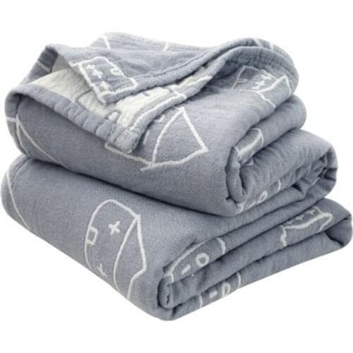 Spring Summer Cotton Gauze Muslin Throw Blanket on the Bed Cover Sheets Soft And Comfortable Bedding Coverlet Bedcover-200*230CM