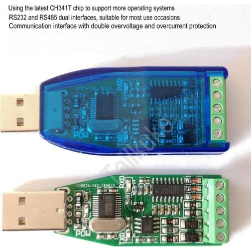 USB to 485 USB to 232 Industrial USB to Serial USB Serial Converter CH341 Bidirectional Transmission