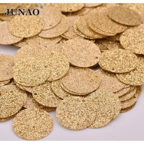JUNAO 20g 18mm Glitter Gold Silver Large Sewing Round Sequin Shape Paillettes Earring Pendant for Clothes Crafts Home Decoration