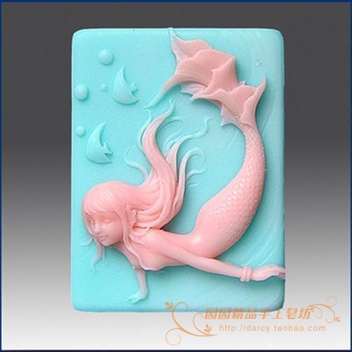 Mermaid Silicone Soap mold Handmade silicone 3d mould DIY Craft molds S072