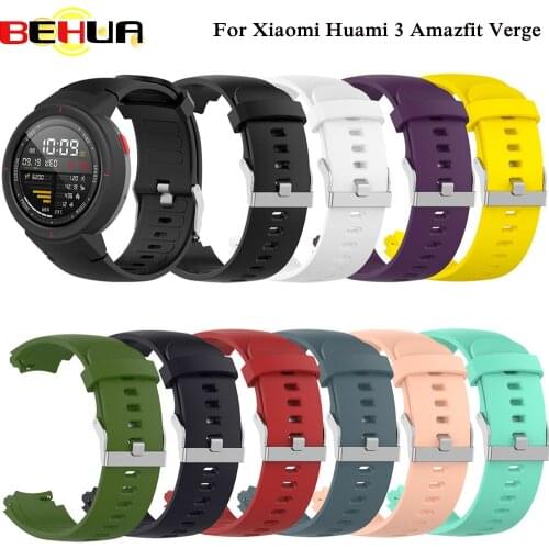 Silicone Watchband for Xiaomi Huami 3 Amazfit verge Watch band Replacement Band Belt for AMAZFIT VERGE3 Wrist Bracelet Straps