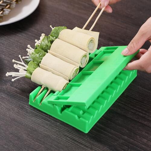 Barbecue Stringer Skewers Kebab Maker Box Machine Beef Meat Vegetable String Grill Barbecue Kitchen Accessories BBQ Gadget