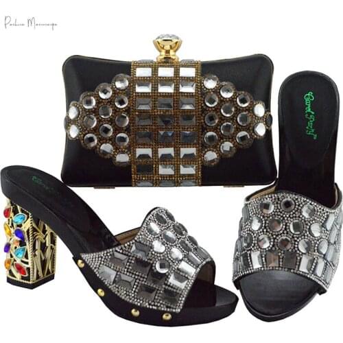 Mature Italian Style Ladies Shoes and Bag to Match in Blue Color Nigerian Office Ladies Matching Shoes and Bag