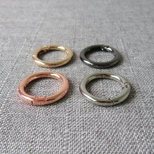 1 pcs 20mm Metal spring gate O ring openable key ring leather bag belt strap chain buckle snap clasp clip hook DIY Accessories
