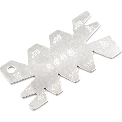 1Pc Sliver Stainless Steel Screw Thread Cutting Angle Gage Gauge Measuring Tool Angle Model