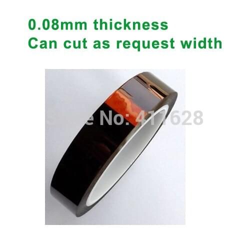 1x 10mm*33M*0.08mm (80um) High Temperature Resistant Tape, Adhesive Polyimide Film Tape for BGA, SMT, LED Strip, Hot Appliance