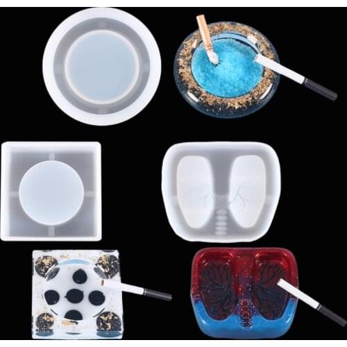 3 Shapes Silicone Casting Resin Molds For DIY Resin Ashtray Jewelry Findings Tools Uv Epoxy Moulds Handmade Artcraft Making