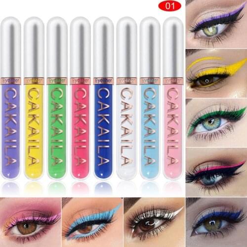 8 Colors/Set Eyeliner Pen Makeup Matte Color Eye Liner Pencil Liquid Diamond Colorful Eyeliner Kit Eyeliner Glow Pen Set