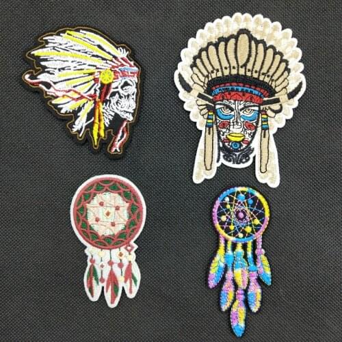 America Ethnic Iron on Badge DIY Embroidery Applique for Garment Apparel Clothes Fabric Sticker Decor Accessory
