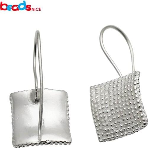 Beadsnice French Ear Wires Flower Ear Hooks 925 Sterling Beaded Earwires Earring Findings Nice Gift for Her ID 34922