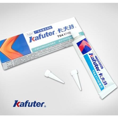 Free shipping 7pcs/lot 45g Kafuter Silicone Industrial Adhesive 704 RTV Silicone Rubber White Glue