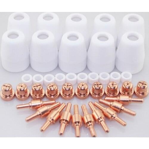 FREE SHIPPING PT31 Lengthened 20PCS LG40 Knife Plasma Cutter Cutting Torch Consumables Extended Kit Accessories 20PK