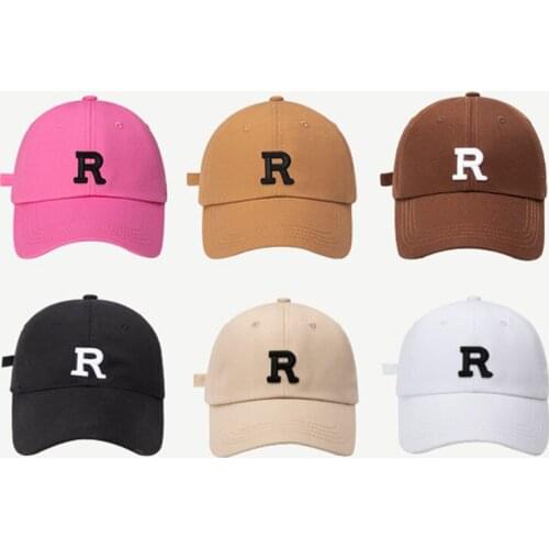 Spring And Summer Baseball Cap Solid Color Cotton Letter Embroidery Fashion Hip-Hop Hat Outdoor Leisure Sports Sun Protection
