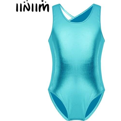 Children Girls Ballerina Costumes Dancewear Open Back with Straps Ballet Dance Class Wear Gymnastics Leotard Bodysuit for Kids