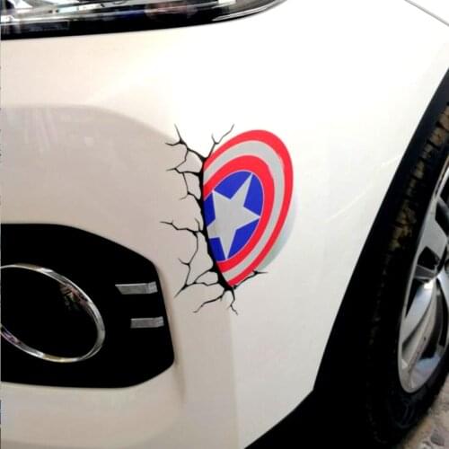 Disney Captain America Car Sticker Home Decoration Wall Stick Multifunctional Sticke Cartoon Anime Figure Marvel Auto Stickers