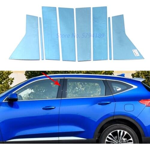 For Haval F7 2018 2019 Window Column Pillar Cover Trim Stainless Steel Chrome Exterior Part Car Styling Accessories