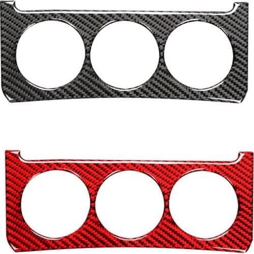 For Nissan 350Z 2006-2009 Carbon Fiber Air Conditioning Control Button Panel Surround Frame Sticker Cover Trim