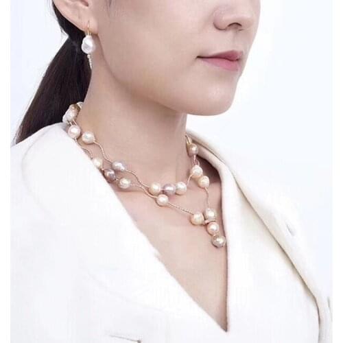 Amorita boutique Superior natural freshwater pearl long elegant necklace