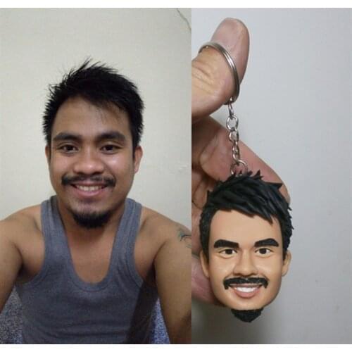 Custom Head Figures 4-5cm Height for Man Woman Only Head Doll with Rings Christmas Friend Gift