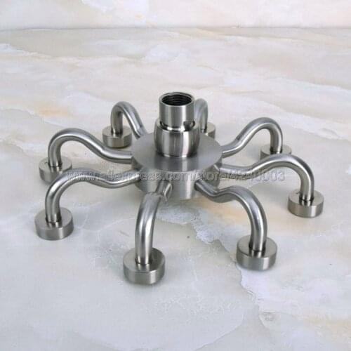 Brushed Nickel Shower Head Top Over Head Water Saving Bathroom Shower Sprayer Rainfall Shower Heads Ksh011