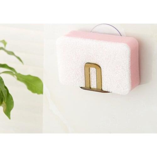 Wall Mount Punch Free Sponge Rack Sink Organizer Storage Holder Kitchen Accessories