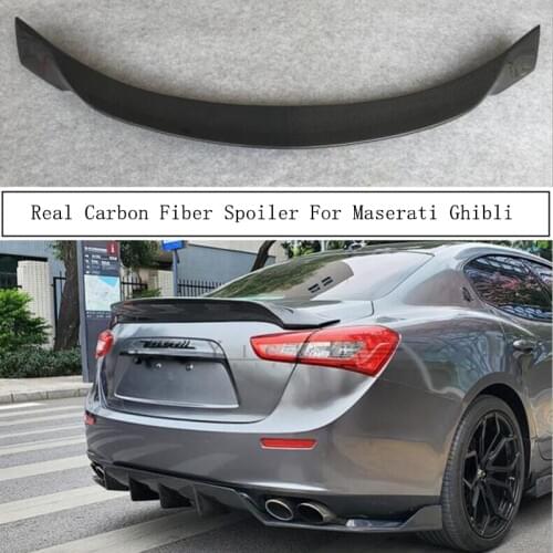 Real Carbon Fiber Spoiler For Maserati Ghibli 2014 2015 2016 2017 2018 2019 2020 2021 High Quality Wing Lip Spoilers