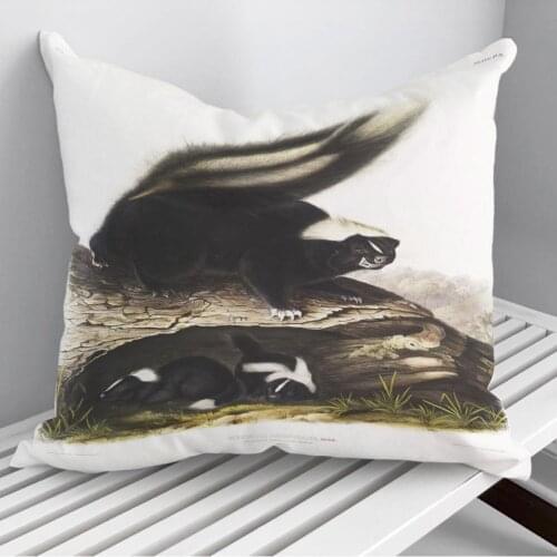American Skunk Mephitis Am Throw Pillows Cushion Cover On Sofa Home Decor 45*45cm 40*40cm Gift Pillowcase Cojines Dropshipping