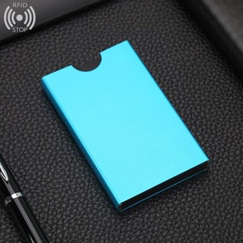 Luxury credit card holder Men Women Aluminum Slim ID Credit Card Protector Holder Purse Wallet