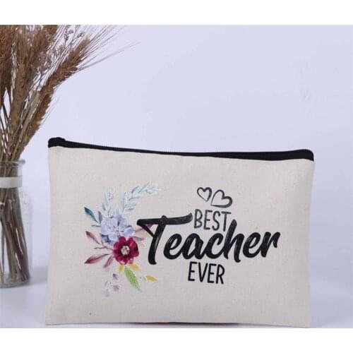 Storage Bag Fashionable Canvas Purse Toiletry Cosmetic Bag Daily Using Canvas Pen Bag Thickening for Girl