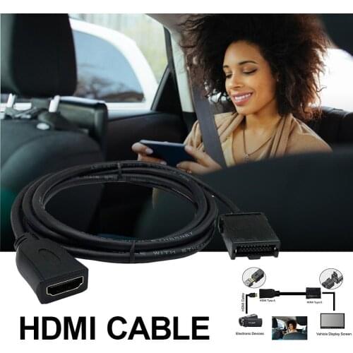 HDMI-compatible Type E Male to Type A Female Extension Video Audio AV Cable for Car Automotive Connection System Grade 1.5M