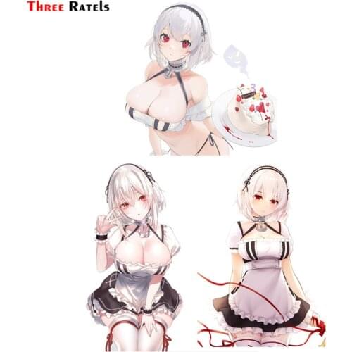 Three Ratels F80 azur lane bikini maid ohisashiburi anime girl car vinyl sticker skateboard decal