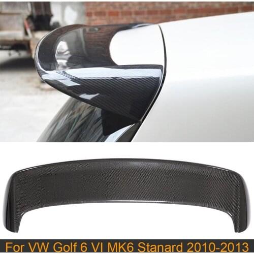Rear Roof Spoiler Wing For Volkswagen VW Golf 6 VI MK6 Standard 2010-2013 Carbon Fiber Car Rear Trunk Roof Boot Lip Wing Spoiler