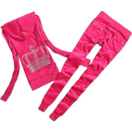 WomenS Velvet Fabric Tracksuits Velour Suit Women Track Suit Hoodies And Pants black