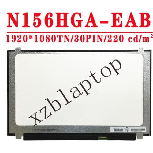 N156HGA-EAB 15.6 inch 1920x1080 TN EDP 30PINS 45%NTSC 60HZ 220 cd/m² Contrast Ratio 500:1 LCD Screen For MSI Gl 62 Laptop LCD