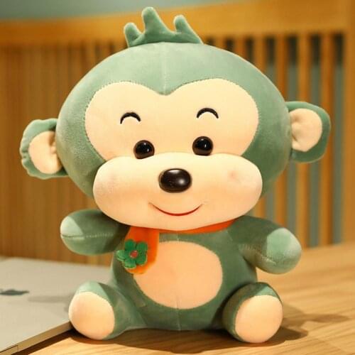 1pc 23/30/40cm Lovely Monkey Plush Toys Cute Hugging Dolls Stuffed Soft Animal Monkey with Scarf Home Decor Gift for Children