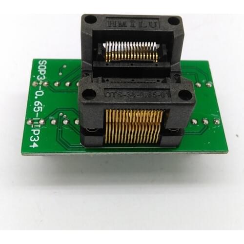 1pcs SSOP34 to DIP34 Burner TSSOP34 IC Test Block OTS-34-0.65-01 Programming Block