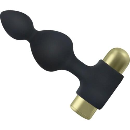 10 Frequency Silicone Vibrating Massager Beads Plug Pleasure Vibrator Butt Stimulation Adult Sex Toys for Women Men