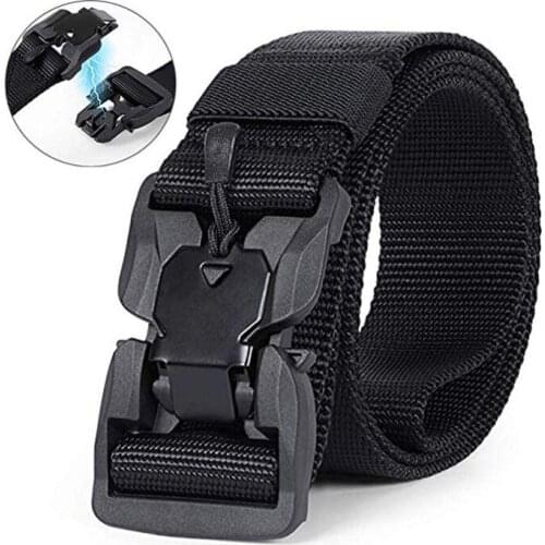 125cm Nylon Magnetic Buckle Wild Military Army Belt Men Wild Outdoor Tactical Belt Adjustable Hunting Accessories