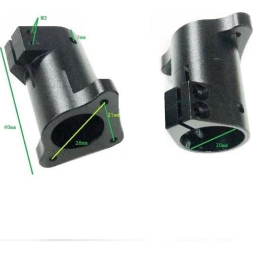 20mm Tripod Fixed Seat Landing Gear Carbon Tube Vertical Fixture Connector Adapter Joint for RC Multirotor Plant UAV Drone