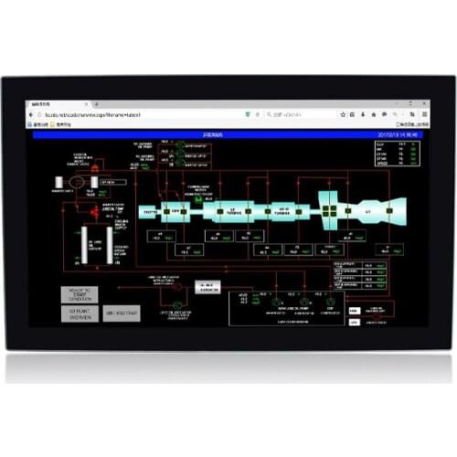 21.5" Embedded Aluminum alloy Case Industrial LCD Monitor Capacitive touch Screen VGA/DVI/HDMI/USB Laptop Tablet display