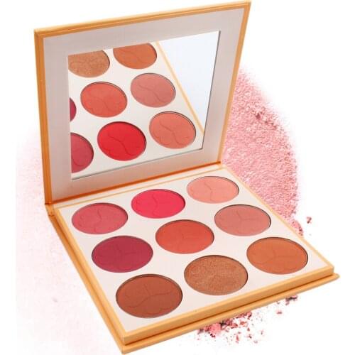 5 Piece Blush Palette Private Label Facial Contour Long-lasting Makeup Powder Face Blusher Cosmetics Custom No Brand