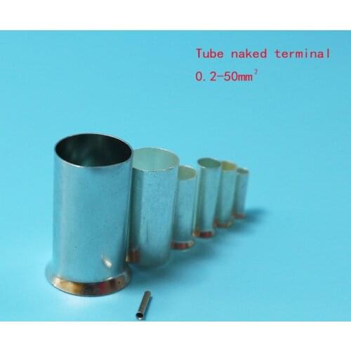 50PCS EN25-16/25-22 Tube Naked Terminal Bootlace Cooper Ferrules kit set Wire Copper Crimp Connector Insulated Cord Pin